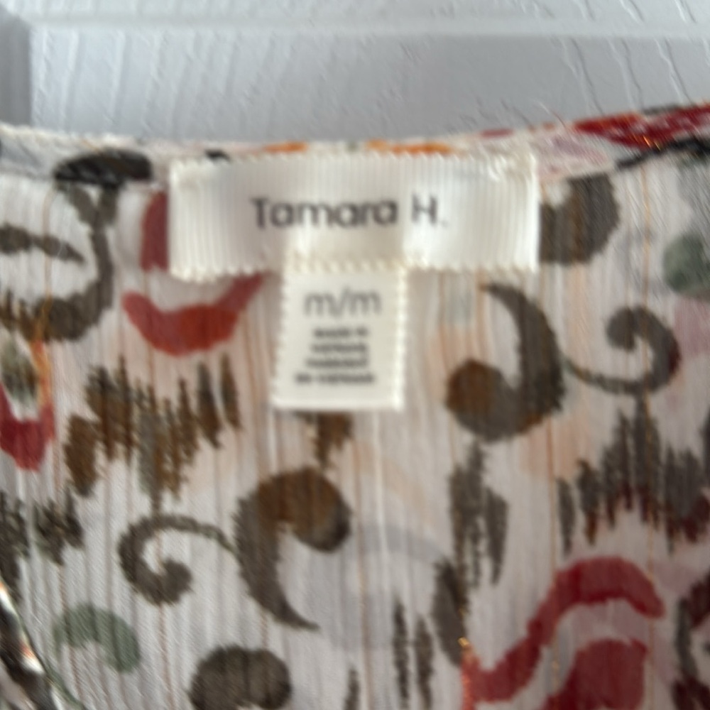 Bohemian Print Tie-Front Blouse - Picture 2 of 5
